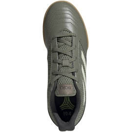 Kopačky Adidas Predator 19.4 In Junior khaki EF8224 zelený zelený 1