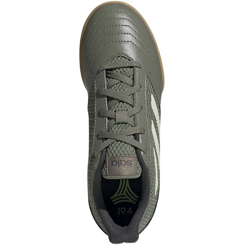 Kopačky Adidas Predator 19.4 In Junior khaki EF8224 zelený zelený 1