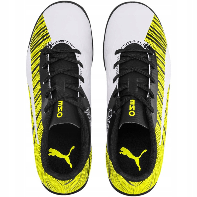 Kopačky Puma One 5.4 Tt Junior žluto-bílo-černé 105662 03 vícebarevný žluť 1