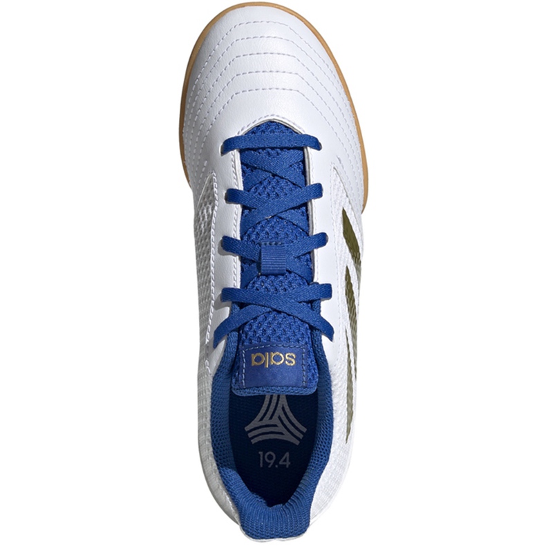 Kopačky adidas Predator 19.4 In Sala Junior bílé a modré EG2829 bílý bílý 1