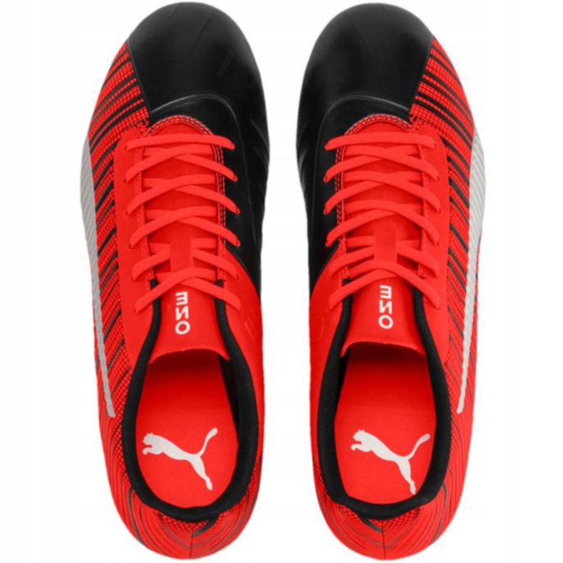Kopačky Puma One 5.4 Fg Ag červeno-černé 105605 01 vícebarevný červený 1