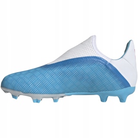 Kopačky Adidas X 19.3 Ll Fg Junior modré EF9114 modrá, bílá, stříbrná modrý 1