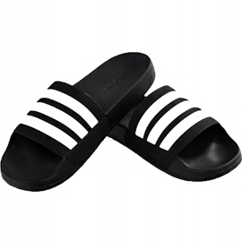 Pantofle Adidas Adilette Cloudfoam Plus Stripes černé AP9971 bílý černý 1