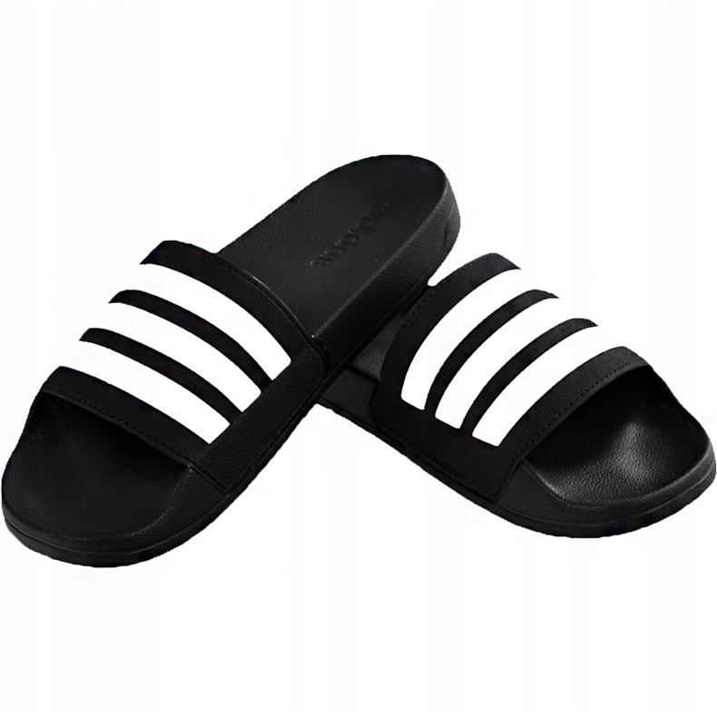 Pantofle Adidas Adilette Cloudfoam Plus Stripes černé AP9971 bílý černý 1
