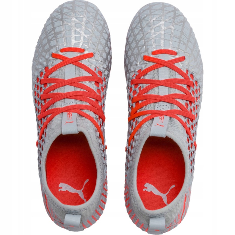 Kopačky Puma Future 4.3 Netfit Fg Ag Junior stříbrno-červené 105693 01 vícebarevný šedá 1