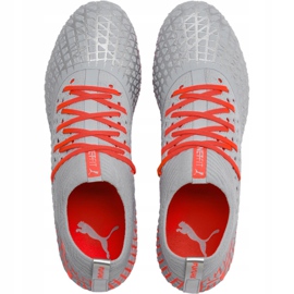 Kopačky Puma Future 4.2 Netfit Fg Ag stříbro-červená 105611 01 vícebarevný šedá 1