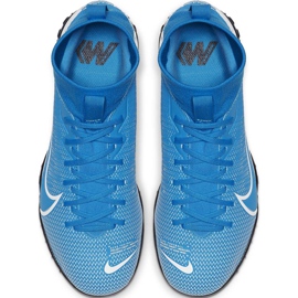 Kopačky Nike Mercurial Superfly 7 Academy Tf Junior AT8143 414 vícebarevný modrý 1