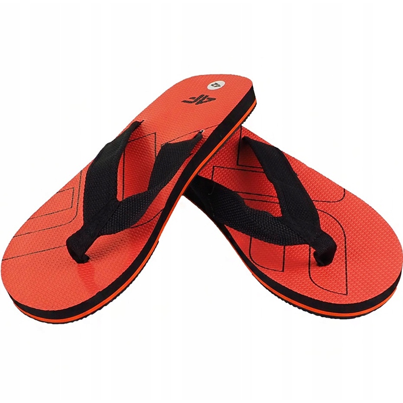 Oranžové pánské pantofle 4F H4L19 KLM003 70S černá oranžový 1