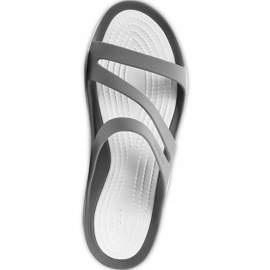 Dámské pantofle Crocs Swiftwater Sandal W šedo-bílé 203998 06X šedá 2