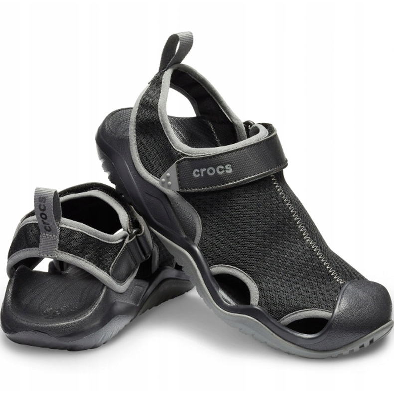 Pánské sandály Crocs Swiftwater Mesh Deck Sandal M černé 205289 001 černý 1