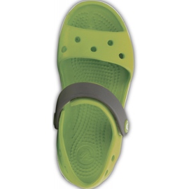 Dětské sandály Crocs Crocband Sandal Kids zelené a šedé 12856 3K9 zelený 1