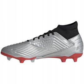 Kopačky adidas Predator 19.3 Fg stříbrné F35595 červený stříbro 1