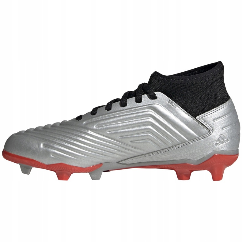 Kopačky adidas Predator 19.3 Fg Jr stříbrné G25795 vícebarevný stříbrný 1