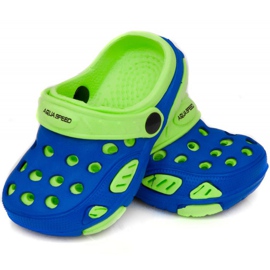 Bazénové pantofle Aqua-speed Lido pro děti, col 01 modrozelené modrý zelený 1
