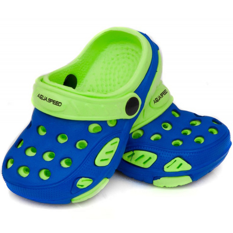 Bazénové pantofle Aqua-speed Lido pro děti, col 01 modrozelené modrý zelený 1