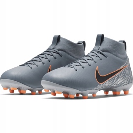 Kopačky Nike Mercurial Superfly 6 Academy Mg Jr AH7337 408 vícebarevný šedá 3