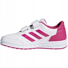 Dětské boty Adidas AltaSport Cf K bílé a růžové D96828 bílý růžový 1