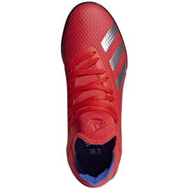 Adidas X 18.3 Tf Jr červené kopačky BB9403 vícebarevný červený 1