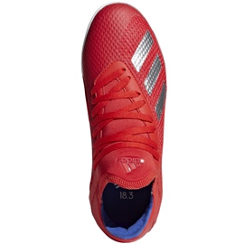 Kopačky Adidas X 18.3 In Jr. červené BB9396 vícebarevný 1
