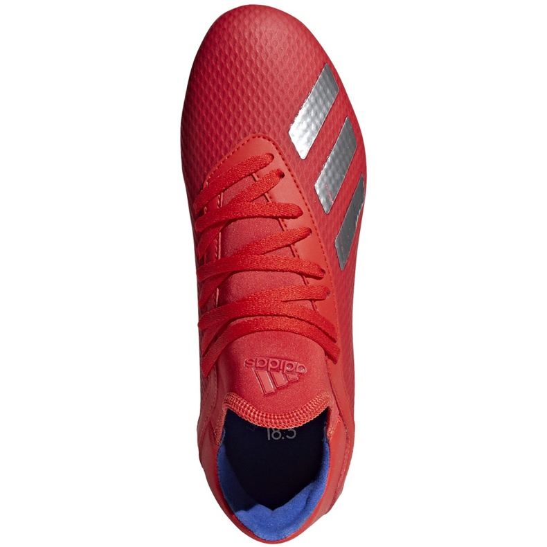 Adidas X 18.3 Fg Jr červené kopačky BB9371 vícebarevný červený 1