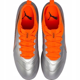 Kopačky Puma One 3 Lth Fg šedo-oranžové 104743 01 vícebarevný šedá 1