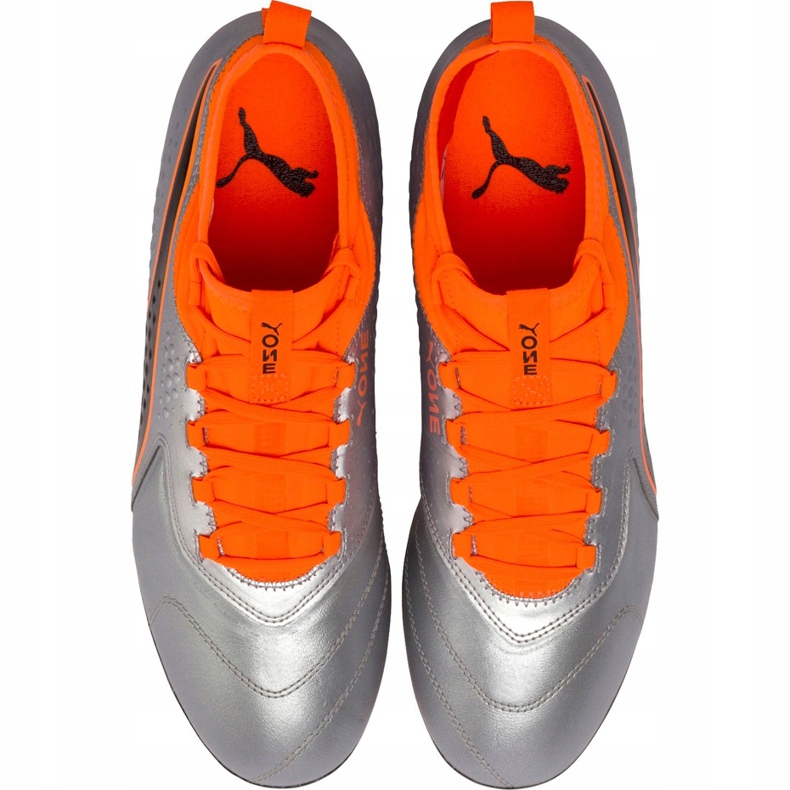 Kopačky Puma One 3 Lth Fg šedo-oranžové 104743 01 vícebarevný šedá 1