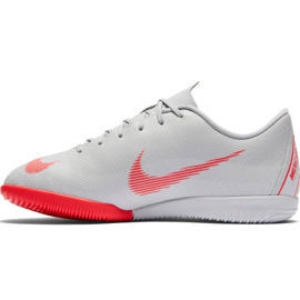 Kopačky Nike Mercurial Vapor X 12 Academy Ic Jr AJ3101 060 bílý šedá 2