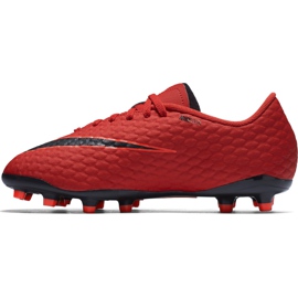 Kopačky Nike Hypervenom X Phelon Iii Fg Jr 852595 616 červené 1