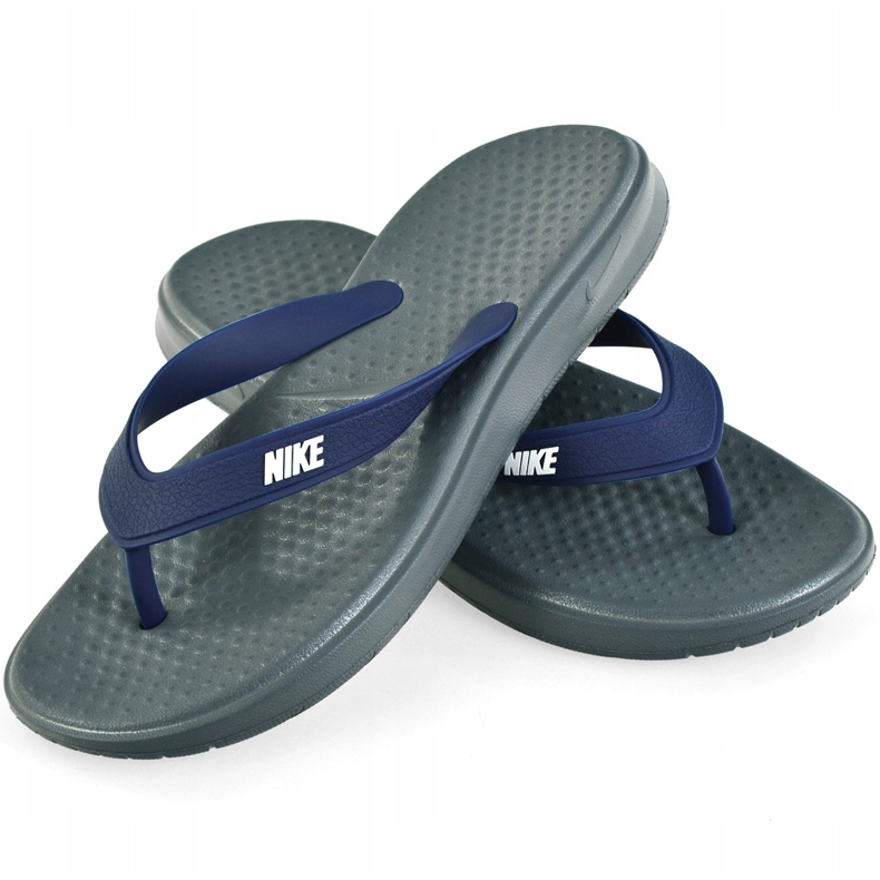 Pánská skluzavka Nike Solay Thong 882690 001 námořnická modř šedá 1