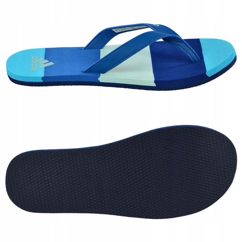 Pantofle Adidas Eezay Striped BA8808 námořnická modř modrý 1