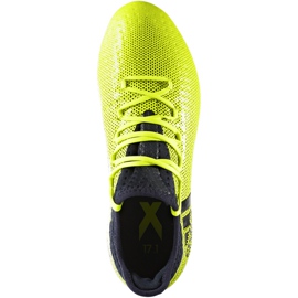 Kopačky Adidas X 17.1 Fg Jr S82297 vícebarevný zelená 1