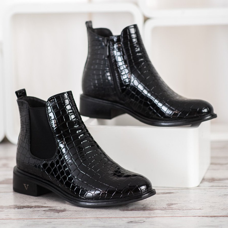 Filippo Lakované boty Chelsea černá 1