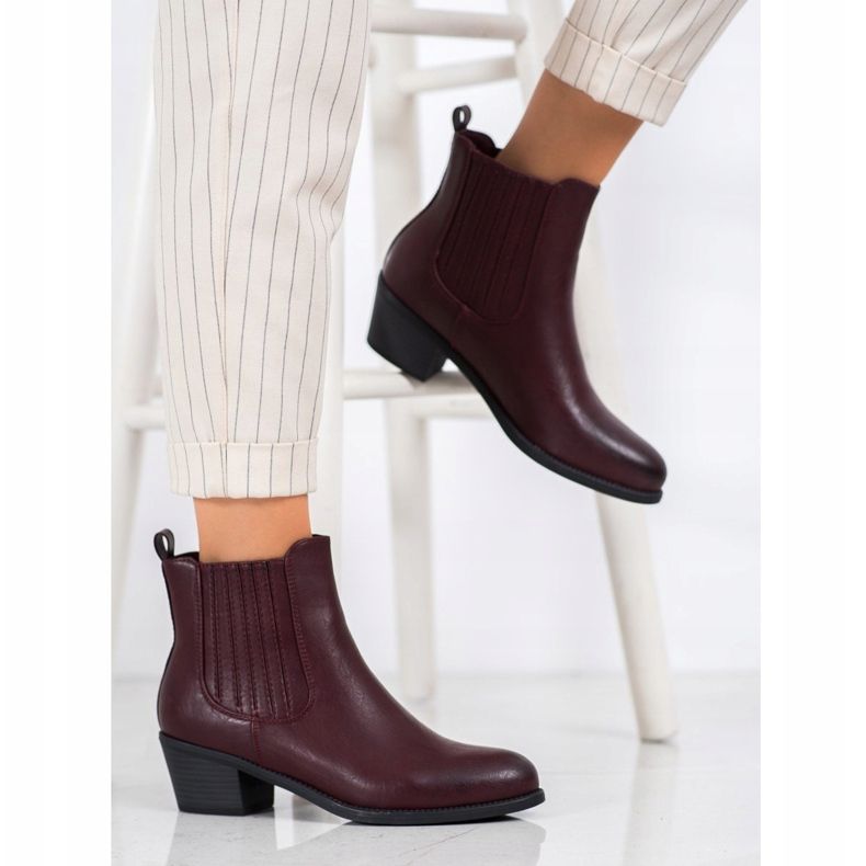 Ideal Shoes Klasické nazouvací boty červený 1
