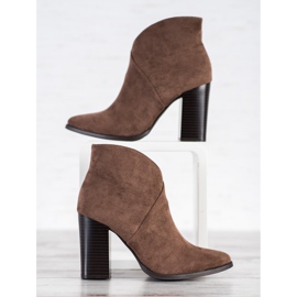 Filippo Stylové kozačky na sloupek hnědý 1