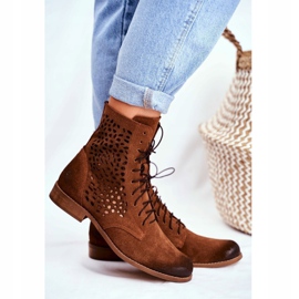 Nicole Dámské kožené kozačky Meridan hnědý 2