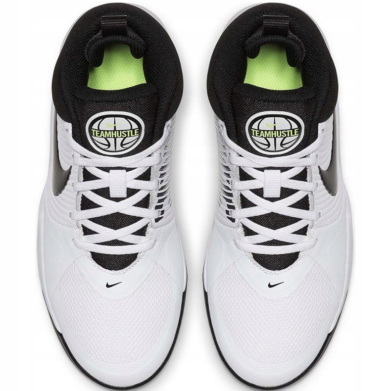 Dětské boty Nike team Hustle D 9 Gs bílé AQ4224 100 bílý černý bílý 1
