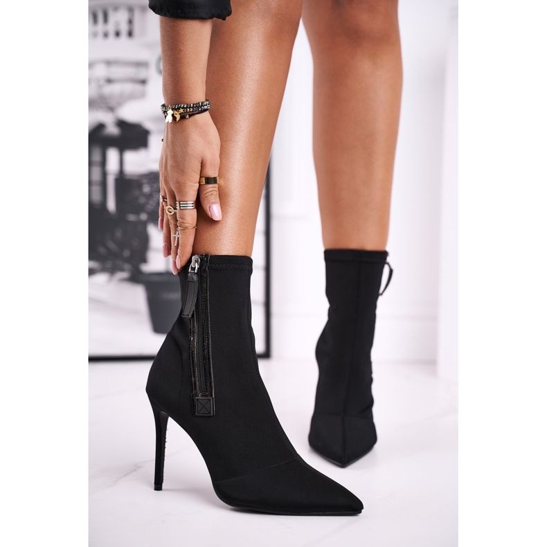 FG2 Dámské boty na vysokém podpatku Lycra Black Relase Me černá 1