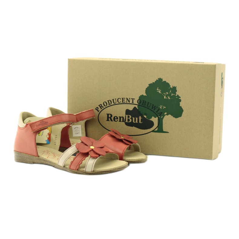 Dívčí sandály Ren But malinový květ červené vícebarevný 4 Dívčí sandály Ren But malinový květ červené vícebarevný 4