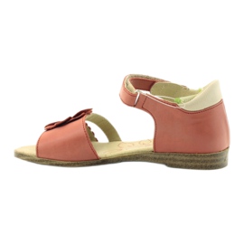 Dívčí sandály Ren But malinový květ červené vícebarevný 2