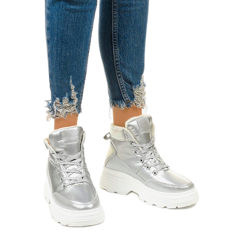 Tenisky se stříbrnou izolací Heiden stříbrný 1 Tenisky se stříbrnou izolací Heiden stříbrný 1