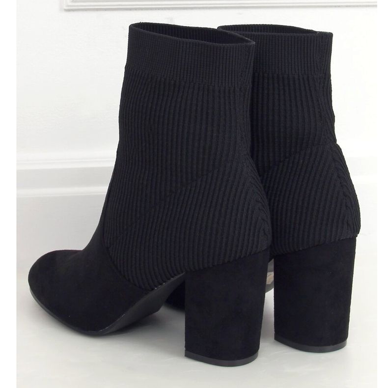 Černé ponožkové boty 7980-GA černé černá 1