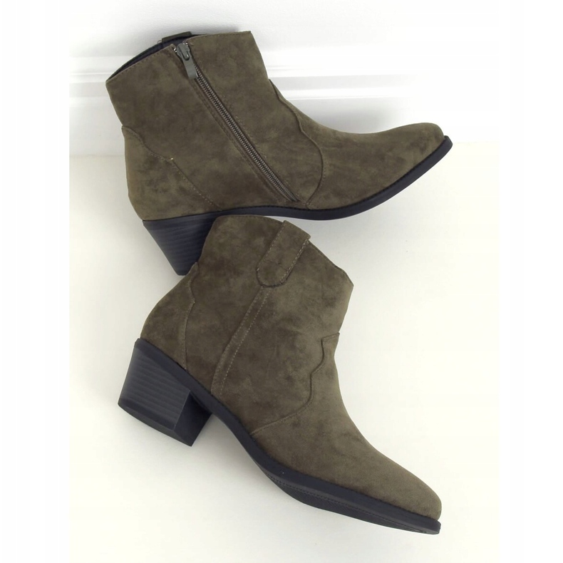 Zelené boty na nízkém podpatku zelené 99-63 Army Green zelený 1