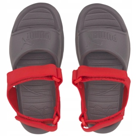 Dětské sandály Puma Divecat v2 Injex Ps šedočervené 369546 05 šedá 1