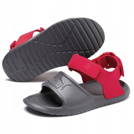 Dětské sandály Puma Divecat v2 Injex Ps šedočervené 369546 05 šedá 3