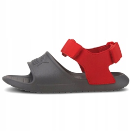 Dětské sandály Puma Divecat v2 Injex Ps šedočervené 369546 05 šedá 2