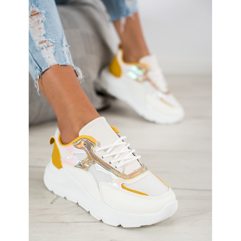 SHELOVET Módní tenisky bílý 1