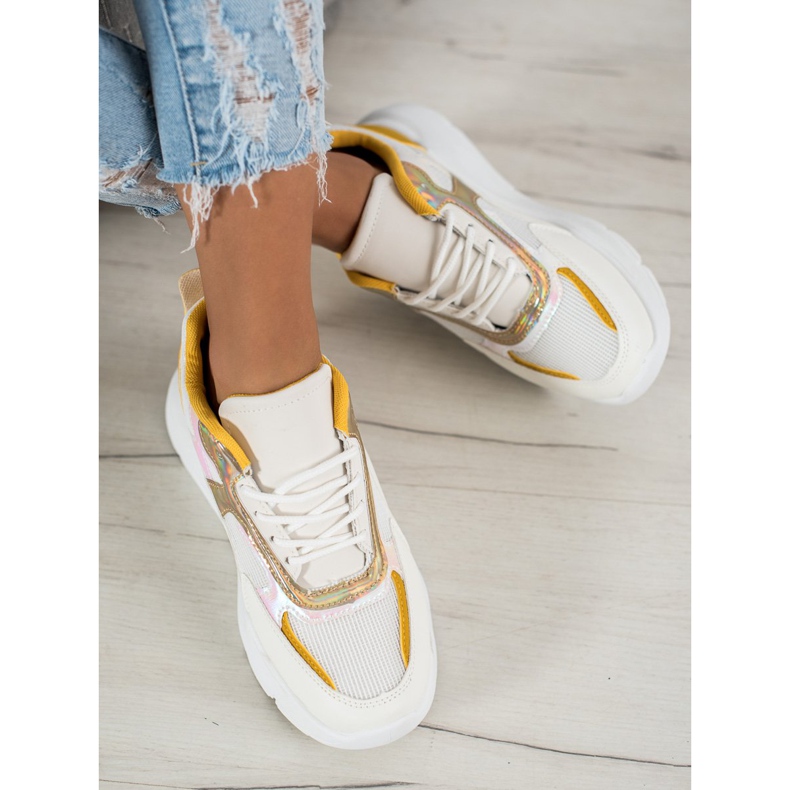 SHELOVET Módní tenisky bílý 2