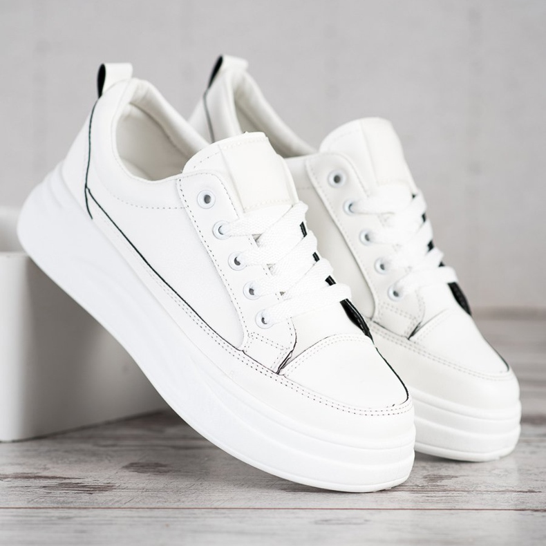 SHELOVET Sportovní Boty Na Platformě bílý 2