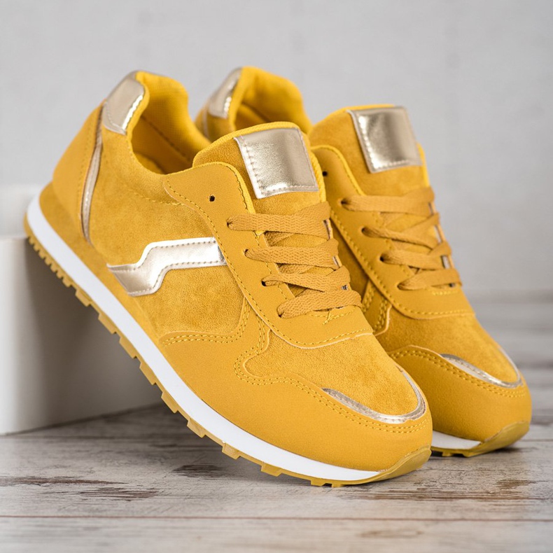 SHELOVET Hořčičná sportovní obuv vícebarevný žlutá 1 SHELOVET Hořčičná sportovní obuv vícebarevný žlutá 1