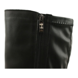 Arka Kožené boty na sloupku Arek 7322 černé černá 5